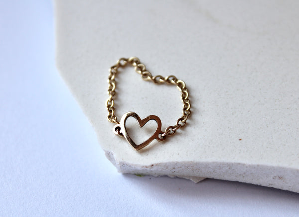 Open Your Heart Chain Ring