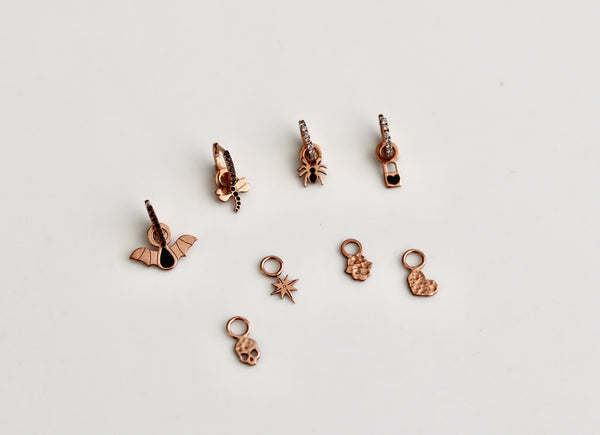 Gold + Enamel Earring Charms