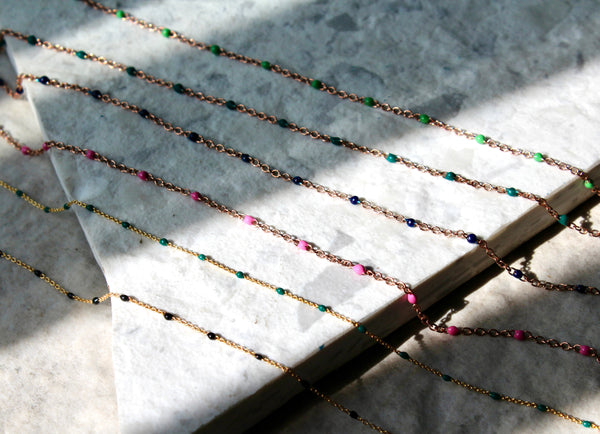 Enamel Beaded Chain